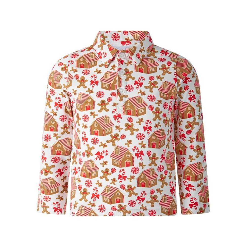 Rachel Riley Girls  Gingerbread Polo